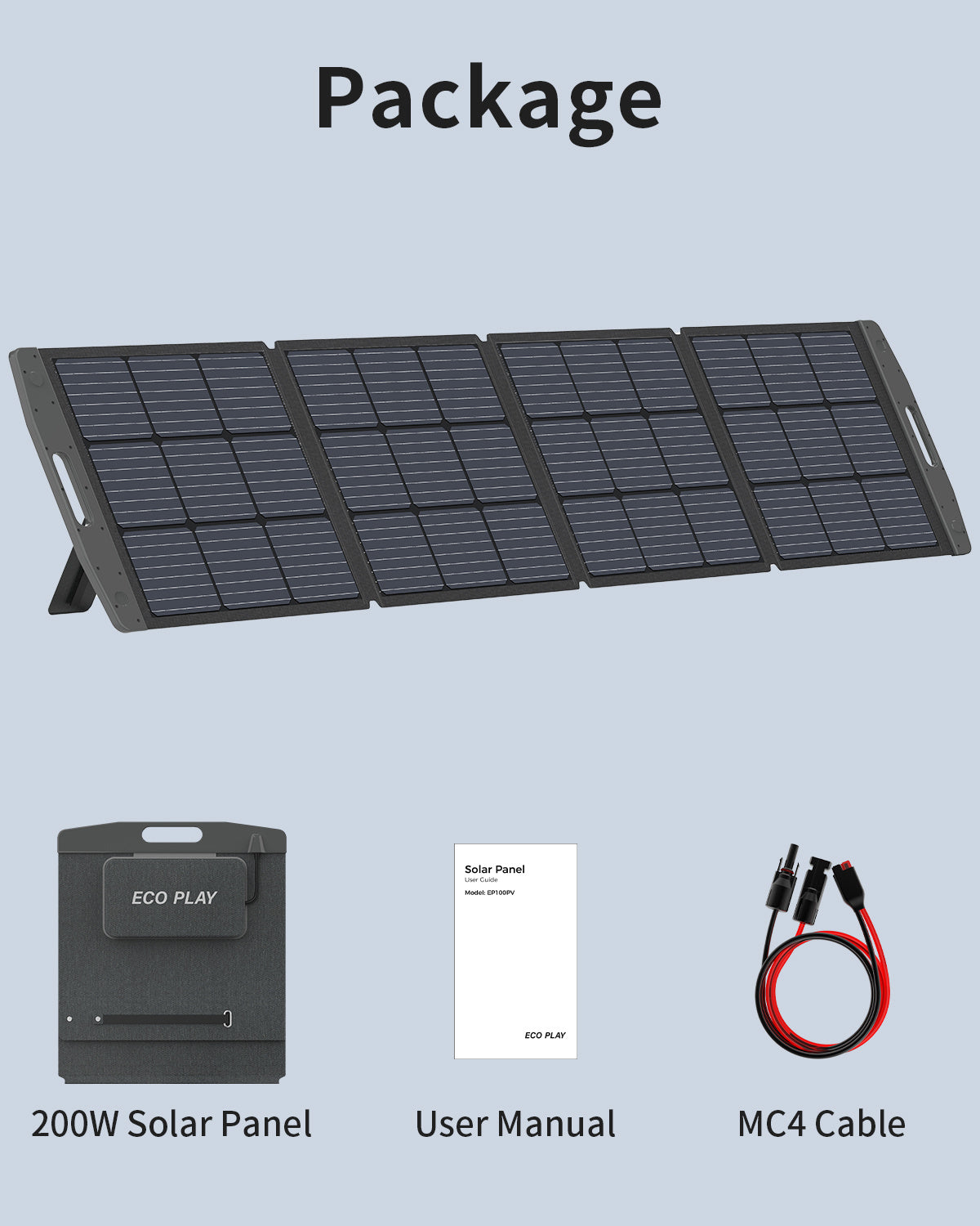 Foldable Portable Solar Panel 200W